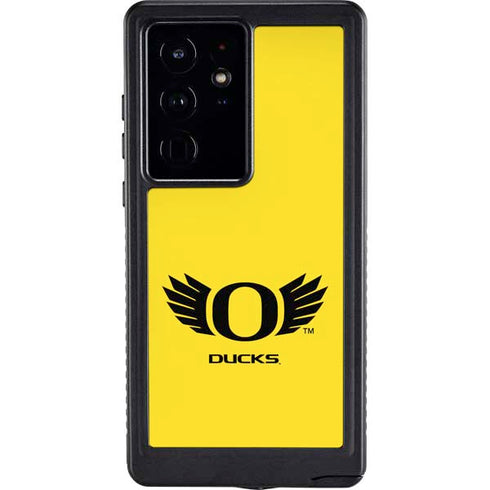 University of Oregon Ducks Yellow Galaxy S24 Ultra Waterproof Case