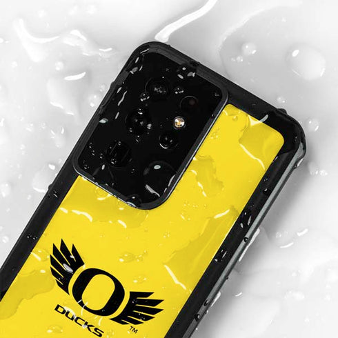 University of Oregon Ducks Yellow Galaxy S24 Ultra Waterproof Case