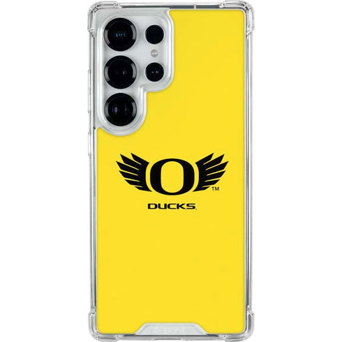 University of Oregon Ducks Yellow Galaxy S25 Ultra Clear Case