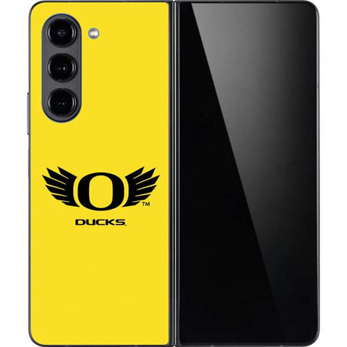 University of Oregon Ducks Yellow Galaxy Z Fold5 5G Skin
