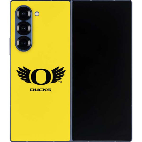 University of Oregon Ducks Yellow Galaxy Z Fold6 Skin
