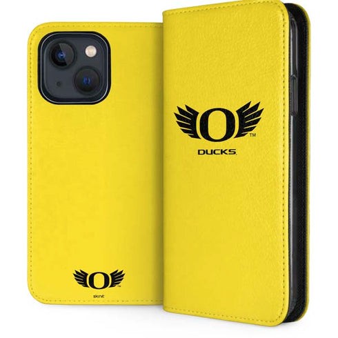 University of Oregon Ducks Yellow iPhone 15 Folio Case