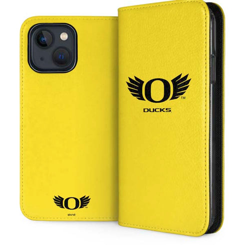 University of Oregon Ducks Yellow iPhone 15 Plus Folio Case