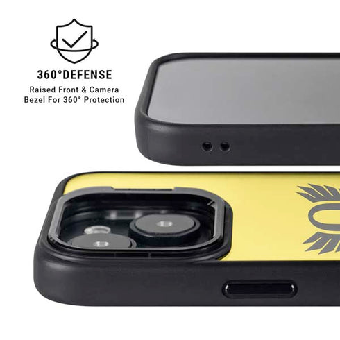 University of Oregon Ducks Yellow iPhone 15 Plus Kickstand Case