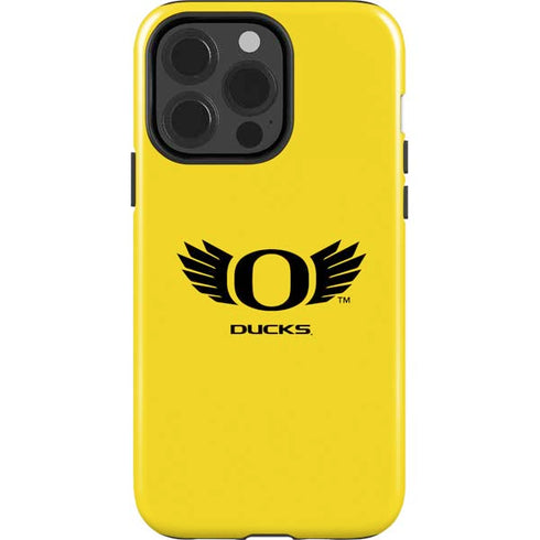 University of Oregon Ducks Yellow iPhone 15 Pro Impact Case