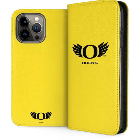University of Oregon Ducks Yellow iPhone 15 Pro Max Folio Case