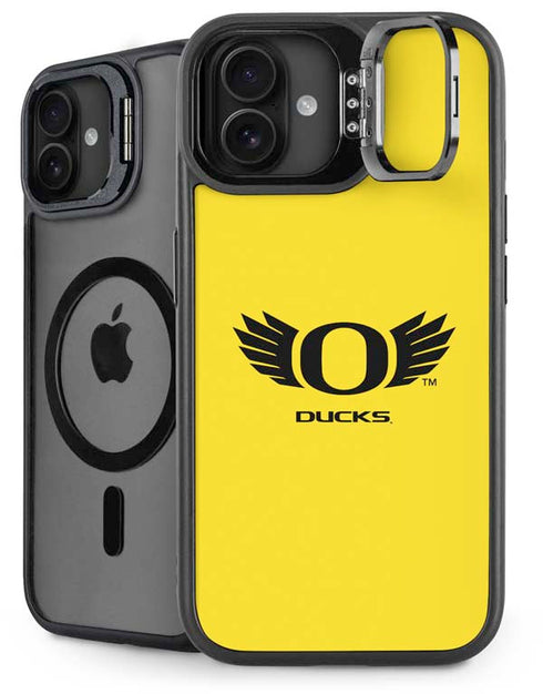 University of Oregon Ducks Yellow iPhone 16 Kickstand Case