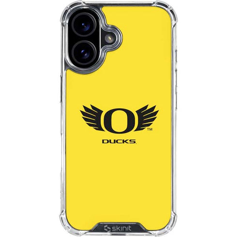 University of Oregon Ducks Yellow iPhone 16 Plus Clear Case