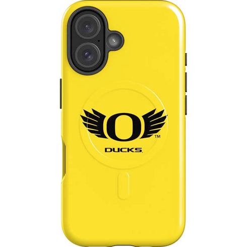 University of Oregon Ducks Yellow iPhone 16 Plus Magsafe Impact Case