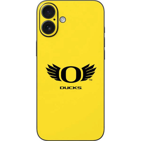 University of Oregon Ducks Yellow iPhone 16 Plus Skin