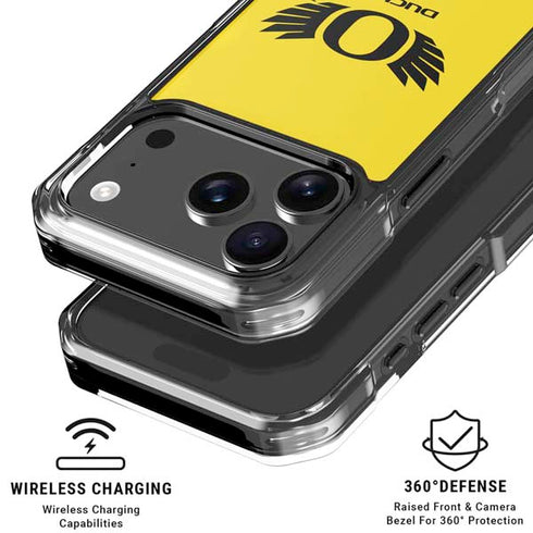 University of Oregon Ducks Yellow iPhone 18 Pro Clear Case
