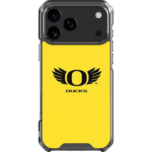 University of Oregon Ducks Yellow iPhone 18 Pro Max Clear Case