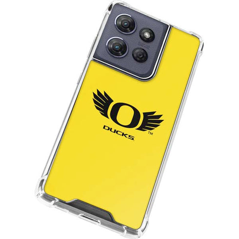 University of Oregon Ducks Yellow Moto G Play 5G (2025) Clear Case