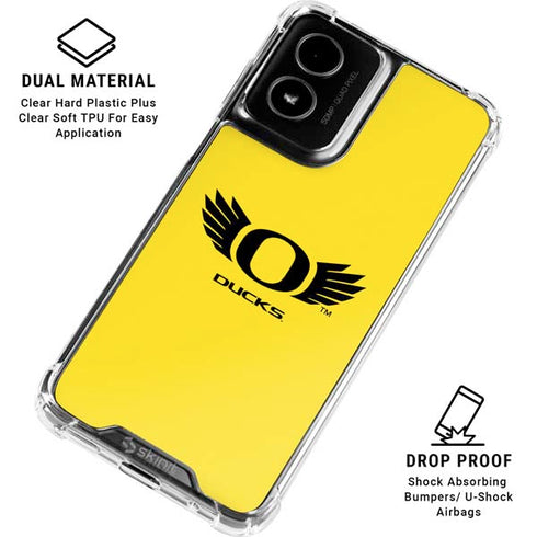 University of Oregon Ducks Yellow Moto G Power 5G (2024) Clear Case