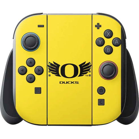 University of Oregon Ducks Yellow Nintendo Switch 2 (2025) with Joy-Con Skin