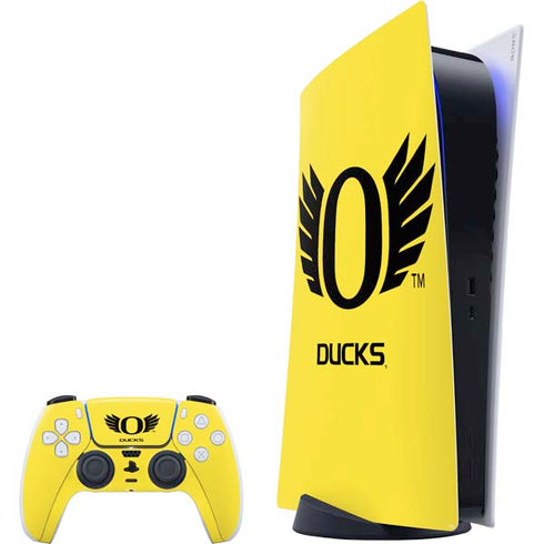 University of Oregon Ducks Yellow PlayStation PS5 Skins