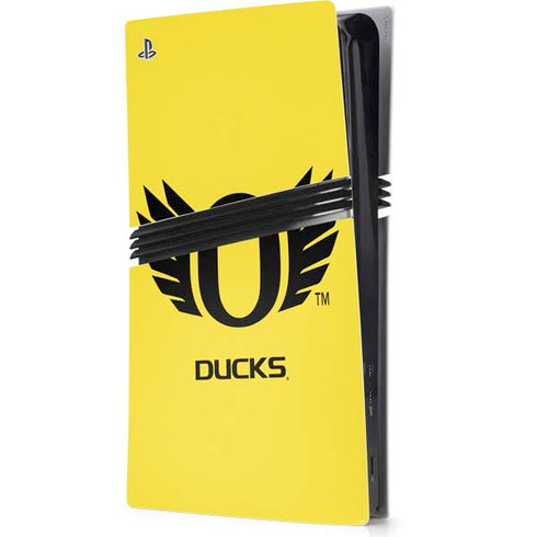 University of Oregon Ducks Yellow PS5 Pro Console Skin