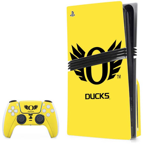 University of Oregon Ducks Yellow PlayStation PS5 Skins