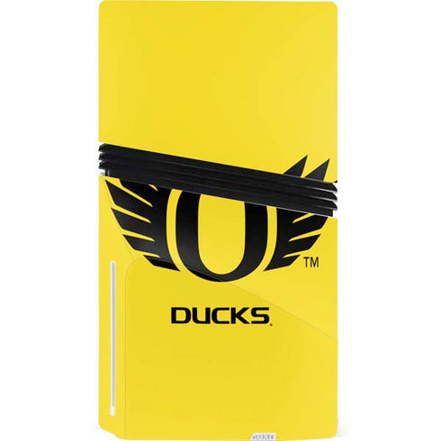 University of Oregon Ducks Yellow PS5 Pro Disk Console Skin