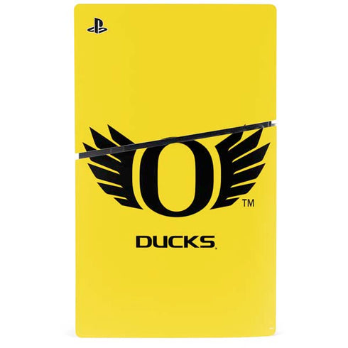 University of Oregon Ducks Yellow PS5 Slim Digital Edition Console Skin