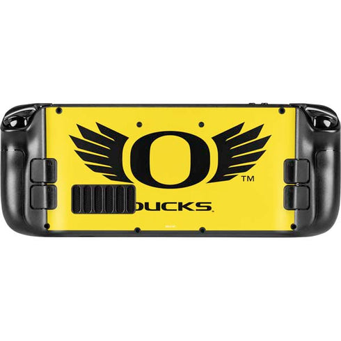 University of Oregon Ducks Yellow Steam Deck Handheld Gaming Computer Skin