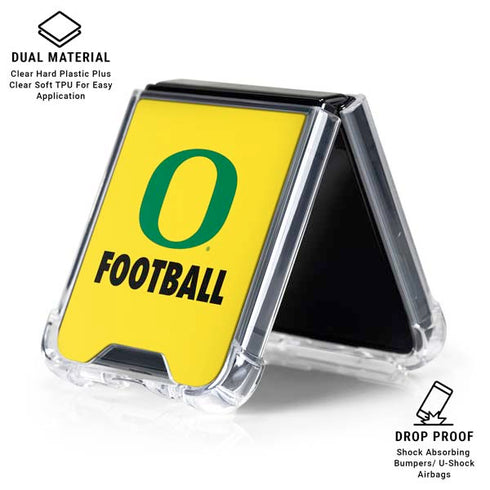 University of Oregon Football Galaxy Z Flip6 Clear Case