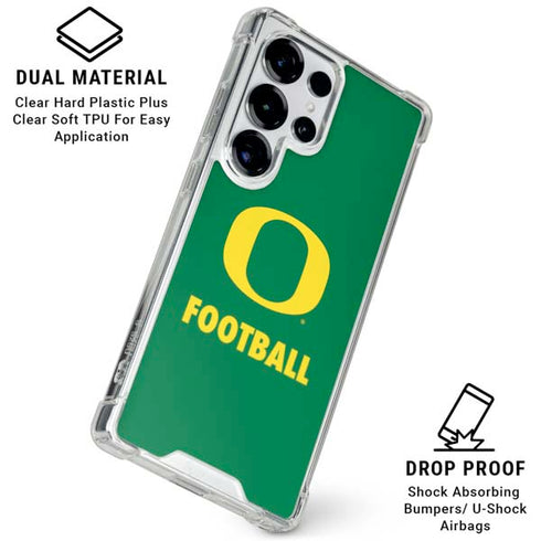 University of Oregon Football Green Galaxy S25 Ultra Clear Case