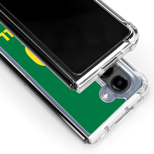 University of Oregon Football Green Galaxy Z Fold5 5G Clear Case
