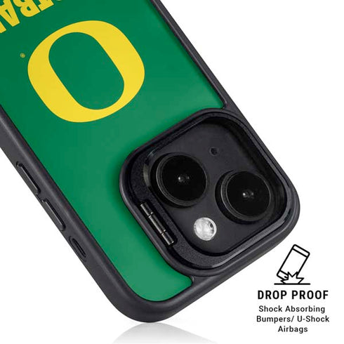 University of Oregon Football Green iPhone 14 Plus Kickstand Case