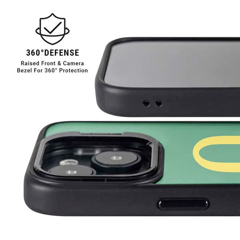 University of Oregon Football Green iPhone 15 Kickstand Case