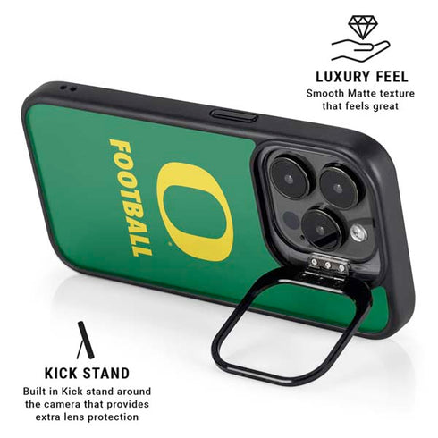 University of Oregon Football Green iPhone 15 Pro Kickstand Case