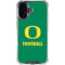 University of Oregon Football Green iPhone 16 Plus Clear Case