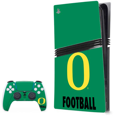 University of Oregon Football Green PS5 Pro Bundle Skin