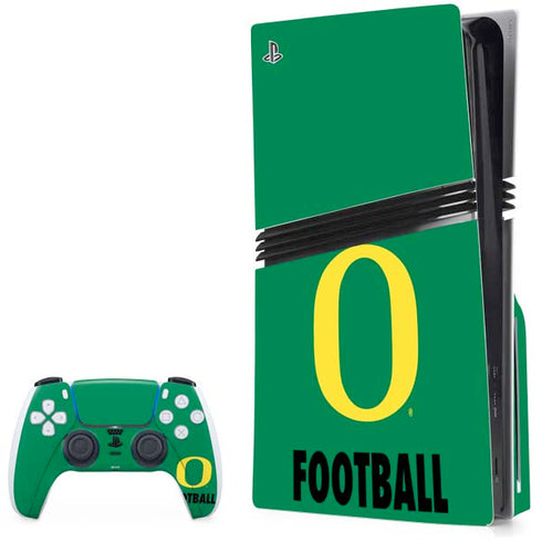 University of Oregon Football Green PS5 Pro Disk Bundle Skin