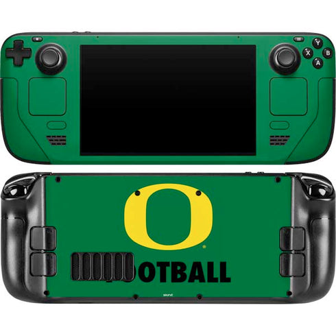 University of Oregon Football Green Steam Deck Handheld Gaming Computer OLED Skin