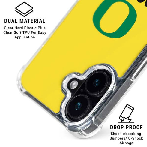 University of Oregon Football iPhone 16 Plus Clear Case