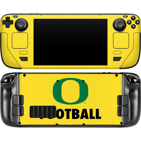University of Oregon Football Steam Deck Handheld Gaming Computer OLED Skin