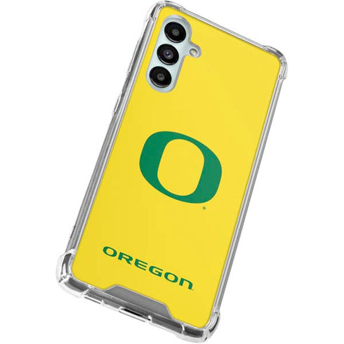 University of Oregon Mesh Yellow Galaxy A16 5G Clear Case