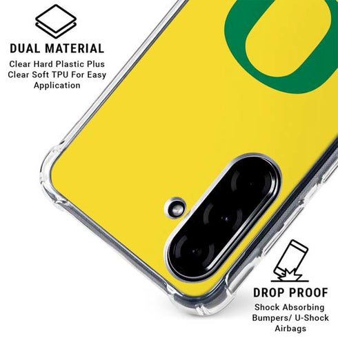 University of Oregon Mesh Yellow Galaxy A36 5G Clear Case