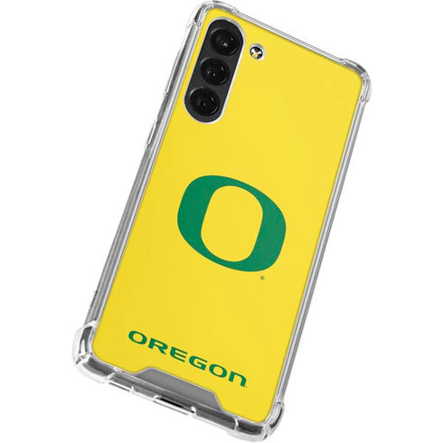 University of Oregon Mesh Yellow Galaxy S24 FE Clear Case
