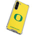 University of Oregon Mesh Yellow Galaxy S24 FE Clear Case