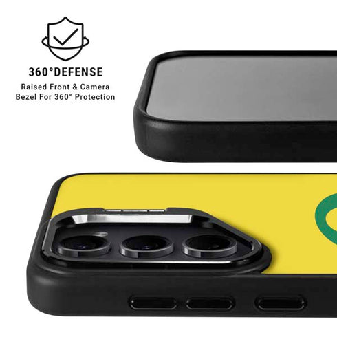 University of Oregon Mesh Yellow Galaxy S24 FE Kickstand Case