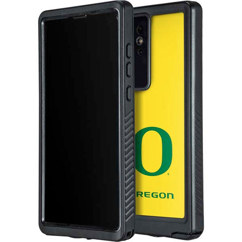 University of Oregon Mesh Yellow Galaxy S24 Ultra Waterproof Case