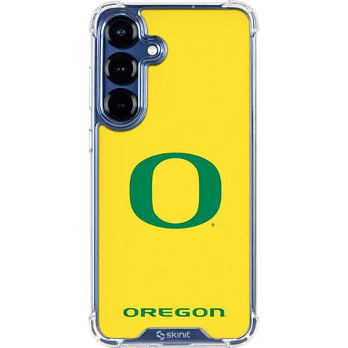 University of Oregon Mesh Yellow Galaxy S25 Plus Clear Case