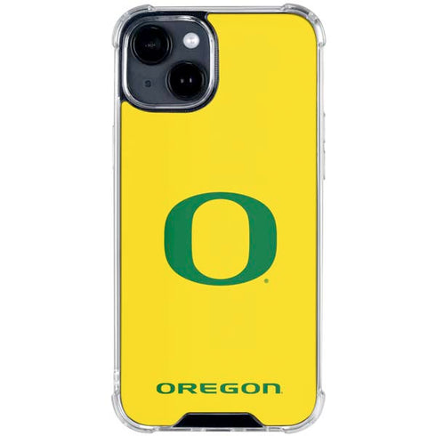University of Oregon Mesh Yellow iPhone 15 Clear Case