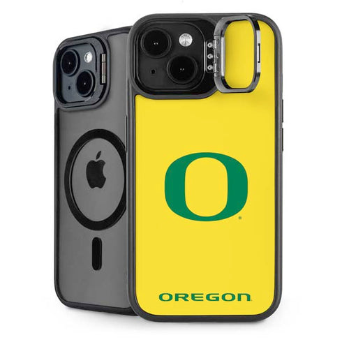 University of Oregon Mesh Yellow iPhone 15 Plus Kickstand Case