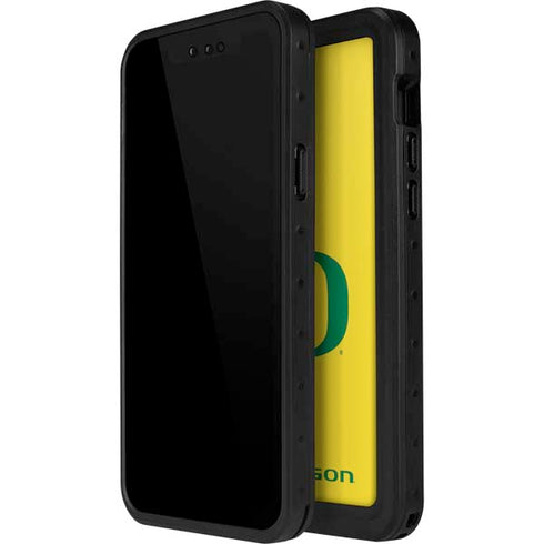 University of Oregon Mesh Yellow iPhone 15 Pro Waterproof Case