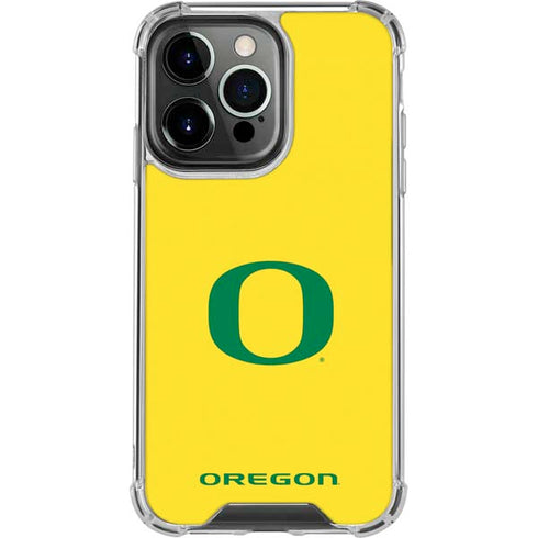 University of Oregon Mesh Yellow iPhone 16 Pro Clear Case