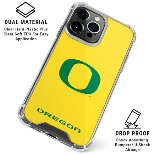 University of Oregon Mesh Yellow iPhone 16 Pro Clear Case