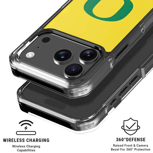 University of Oregon Mesh Yellow iPhone 18 Pro Clear Case